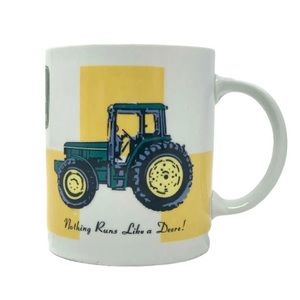 John Deere Gibson Mug Nothing Runs Like a Deere Tractor Green Yellow Cof…